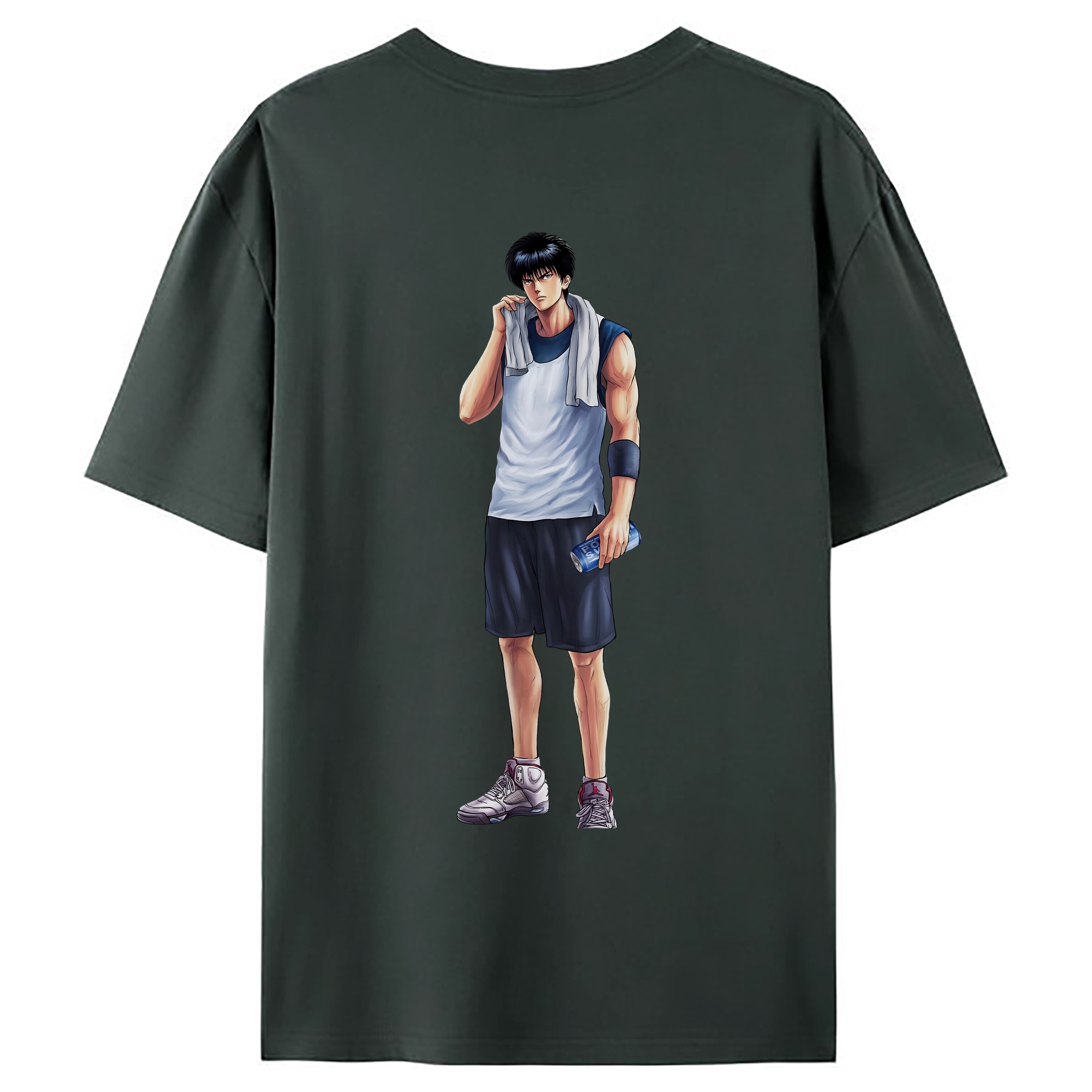 （画像用） SLAM DUNK／スラムダンク 綿100％ メンズ半袖Tシャツ（バックプリント） 通気性